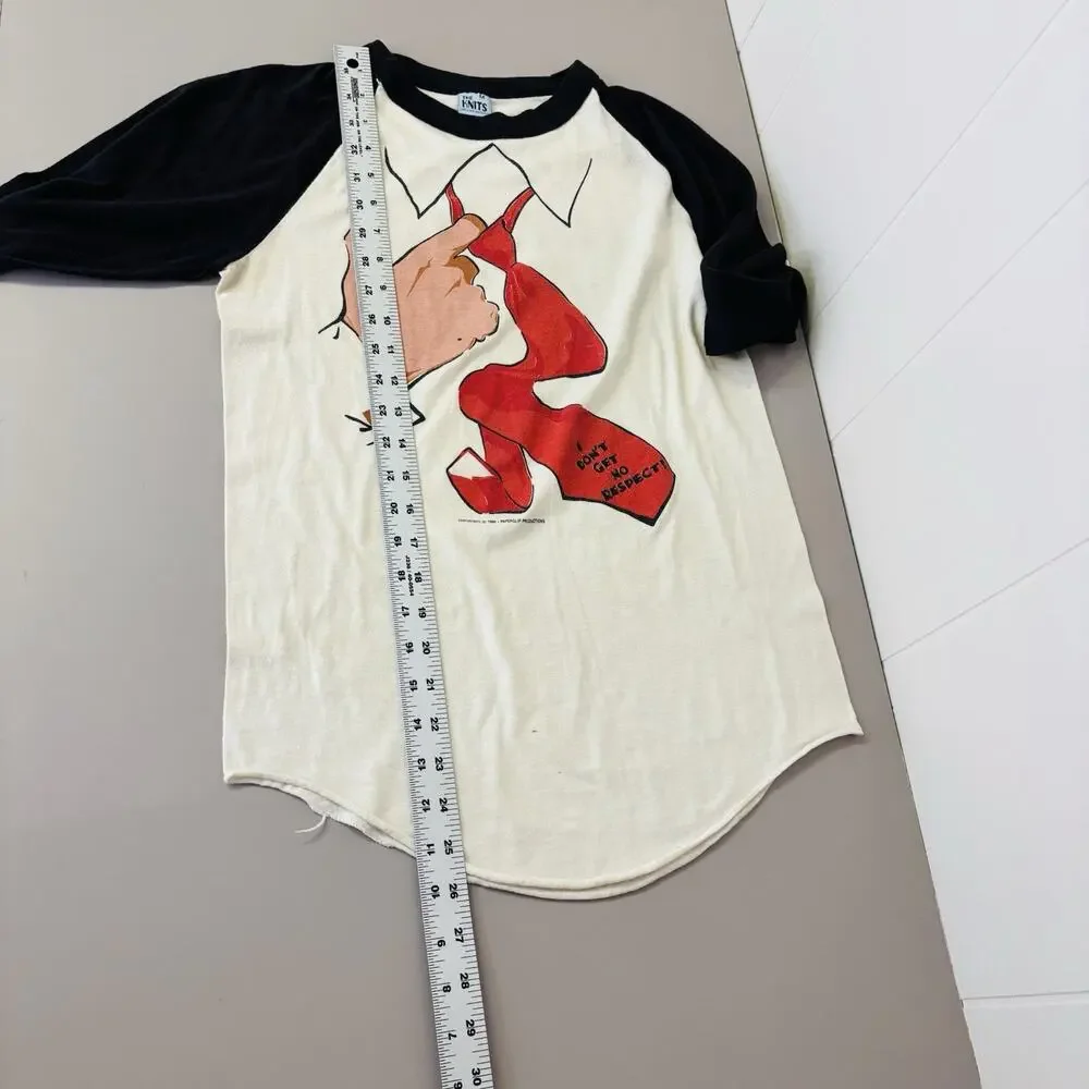 Vintage Rodney Dangerfield No Respect T Shirt Medium White Black Ragland 1980 - Picture 11 of 14